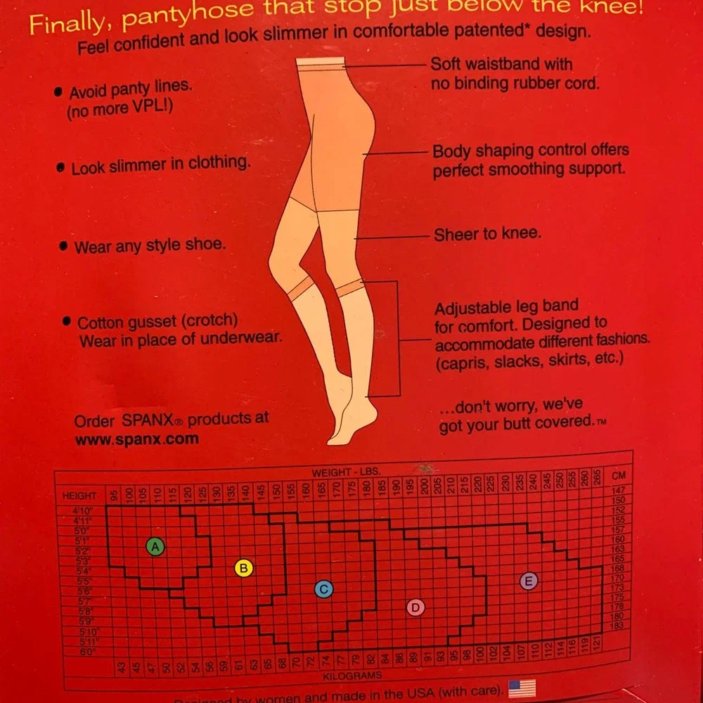 SPANX Footless Body Shaping Pantyhose Lot of 4 NWB Women's Size E‎